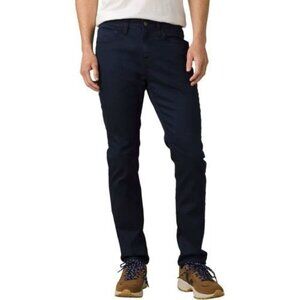 PrAna Bridger Slim Tapered Jean Indie Blue Mens 36/32 Stretch Denim 5 Pocket NWT